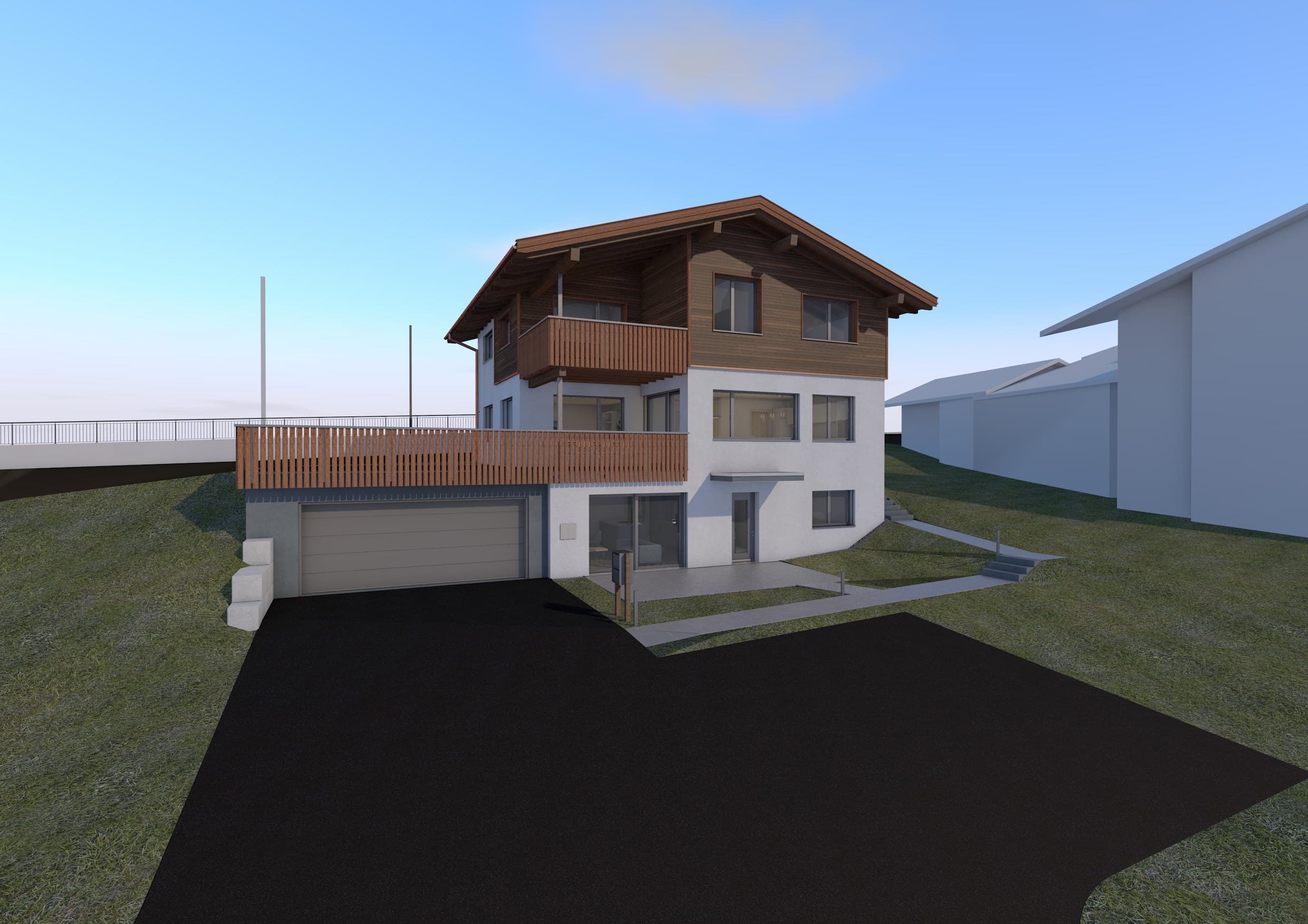 Visualisierung des Hauses für das Baugesuch